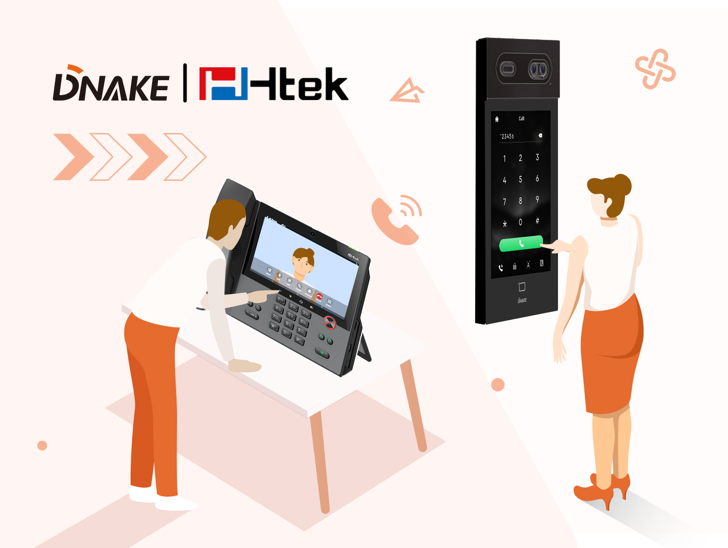 DNAKE IP Video Intercom Sasa Inatumika na Htek IP Phone